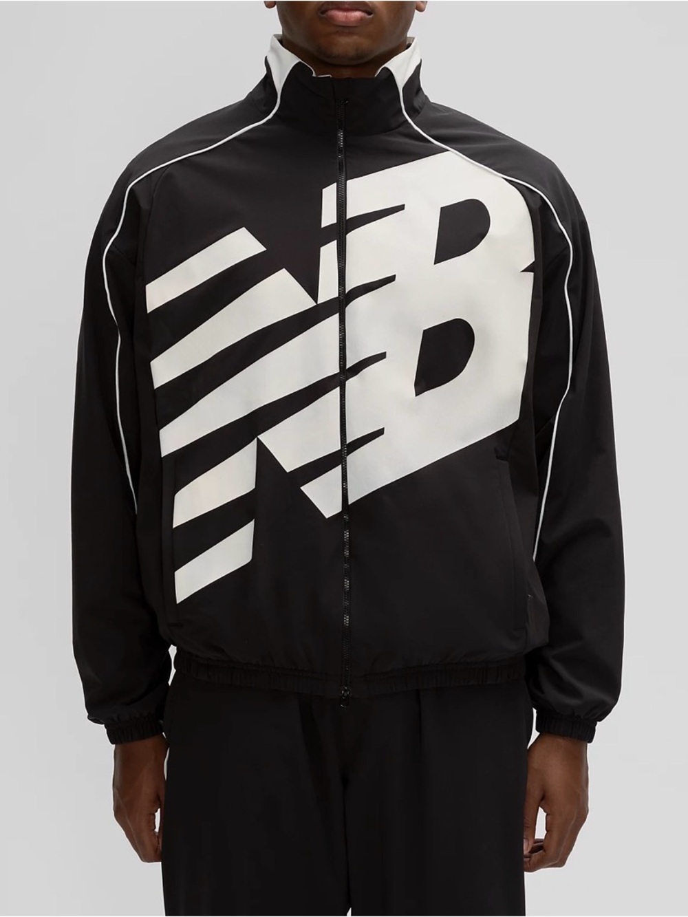 New Balance Black and White Windbreaker Jacket